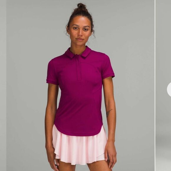 Lululemon Quick-Drying Short Sleeve Polo ShirtMagenta Purple